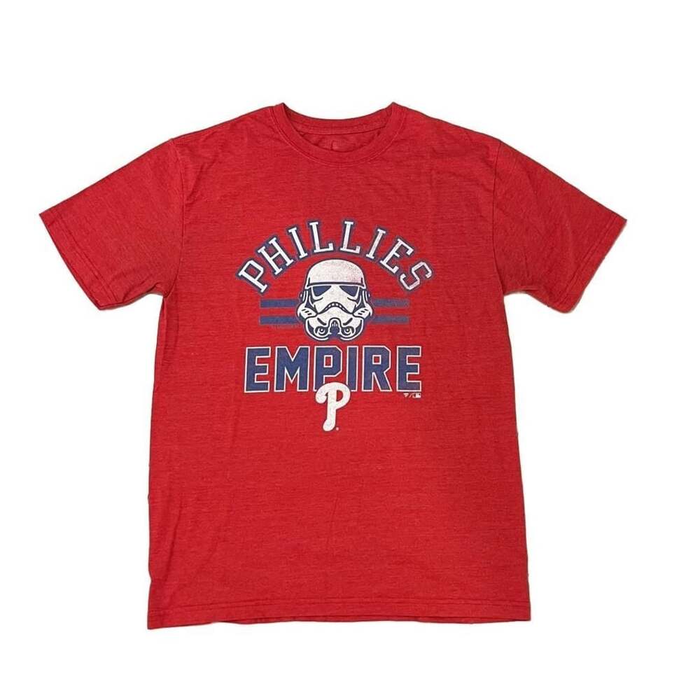 MLB Philadelphia Phillies Empire Star Wars Stormtrooper Red T-Shirt